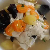 Resep sop kulit tahu jamur vegetarian. (Dok: Cookpad omy susanti)