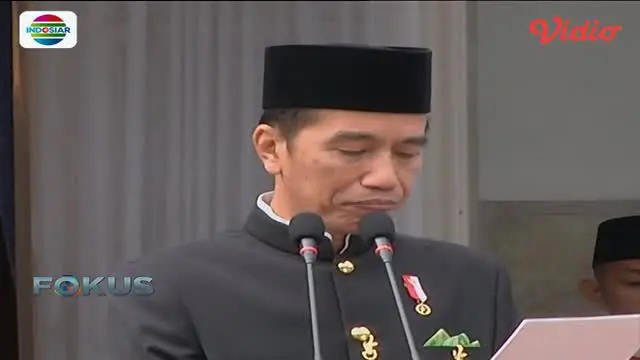 Menteri di Kabinet Kerja Jokowi mengenakan baju adat di peringatan Hari Lahir Pancasila.