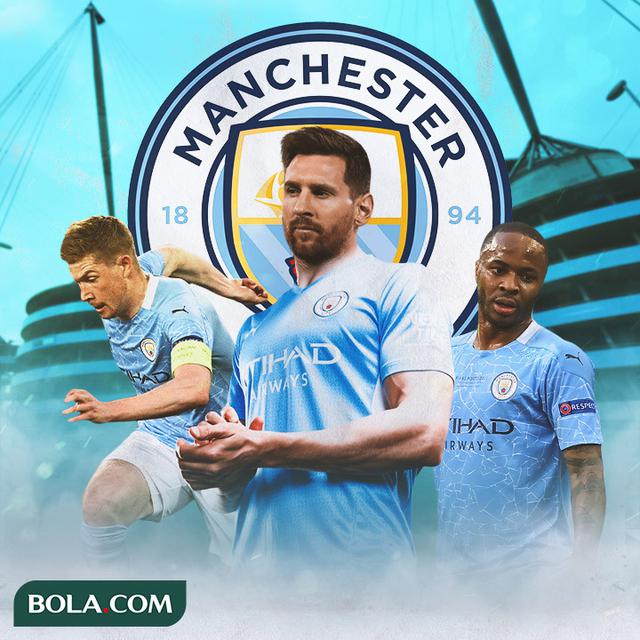 Manchester City - Kevin de Bruyne, Lionel Messi, Raheem Sterling