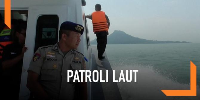 VIDEO: Amankan Arus Mudik, Polairud Gelar Patroli di Perairan Selat Sunda