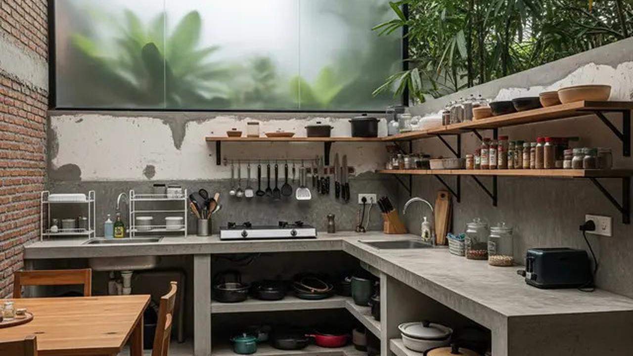 10 Inspirasi Dapur Outdoor Sederhana di Pekarangan Rumah Kecil Tren 2025, Hemat Budget