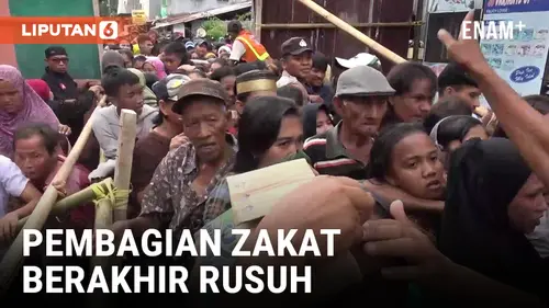 VIDEO: Pembagian Zakat di Makassar Berakhir Ricuh