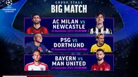 Link Live Streaming Big Match Liga Champions 2023/2024 Week 1 di Vidio. (Sumber: dok. vidio.com)