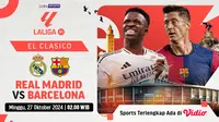 Link Siaran Langsung Real Madrid vs Barcelona di Vidio