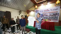 Ketua Fraksi Partai Demokrat DPR Edhie Baskoro Yudhoyono menjadi pembicara dalam Diskusi Kebangsaan Bersama Mahasiswa dan Mahasiswi Sekolah Tinggi Keguruan dan Ilmu Pendidikan (STKIP) Modern Ngawi, Penerima Bidikmisi EBY (11/10/2023).