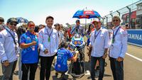Rider Pertamina Mandalika SAG Team Bo Bendsneyder jelang balapan Moto2 Mandalika 2023 di Sirkuit Mandalika, Lombok hari Minggu (15/10/2023) lalu. (Dokumentasi Pertamina Mandalika SAG Team)