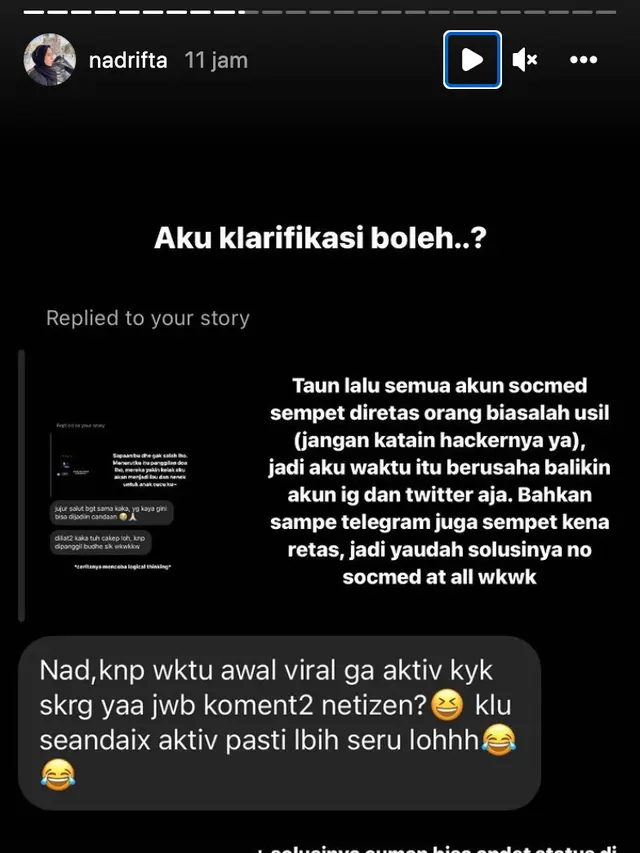 Unggahan Nadya Arifta. (Foto: Dok. Instagram @nadrifta)