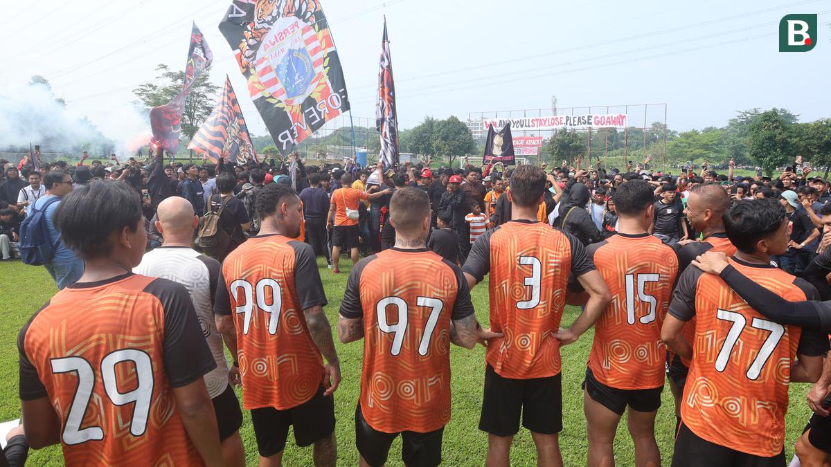 Ratusan The Jakmania Serbu Latihan Persija di Depok, Berikan Dukungan sebelum Melawan Persib di Samarinda