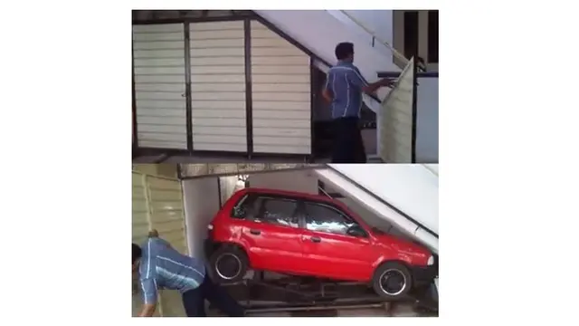 Cara Orang Menyiasati Tempat Parkir Ini Malah Bikin Miris