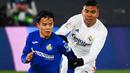 3. Takefusa Kubo (Getafe) - Kubo adalah pemain milik Real Madrid ini yang saat ini dipinjamkan ke Getafe. Meski baru berusia 19 tahun namun Kubo memiliki bandrol yang fantastis yaitu sebesar 18 juta poundsterling atau sekira Rp350 miliar. (AFP/Gabriel Bouys)