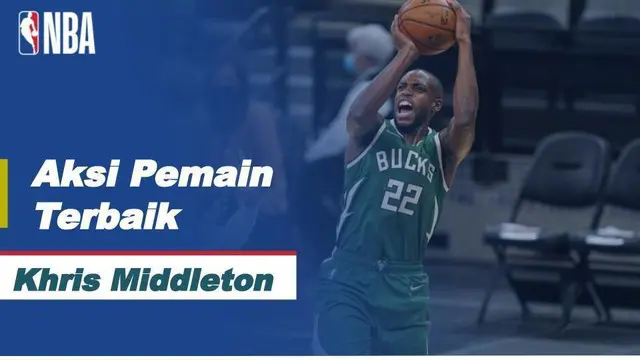 Berita video bintang Milwaukee Bucks, Khris Middleton, menjadi pemain terbaik pada gim keempat Final NBA 2021 yang digelar Kamis (15/7/2021) pagi hari WIB.