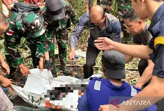 Jenazah Pilot Pesawat Pelita Air yang Jatuh di Nunukan Ditemukan. (Antara)