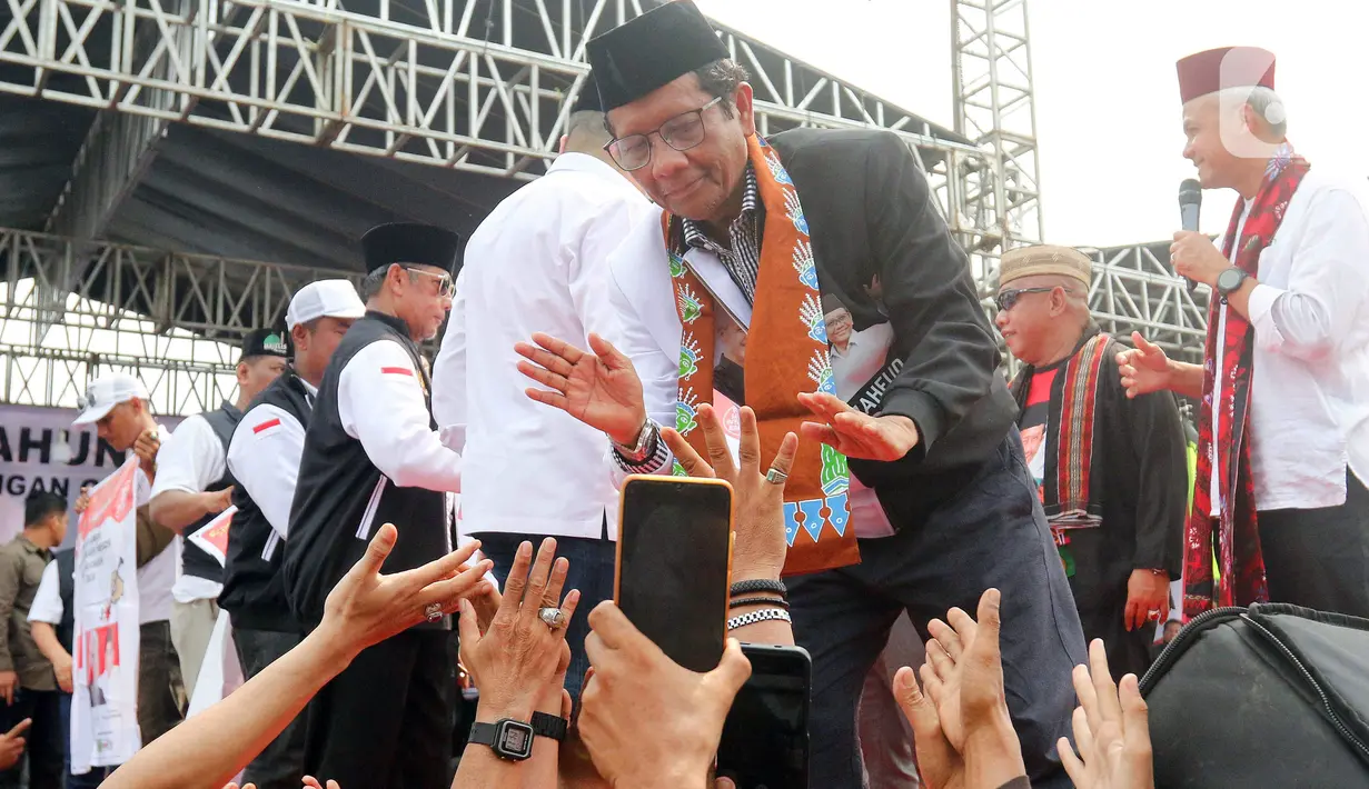 Ganjar menyampaikan agar pendukungnya pergi ke TPS dengan mengingat dua hal. (Liputan6.com/Herman Zakharia)