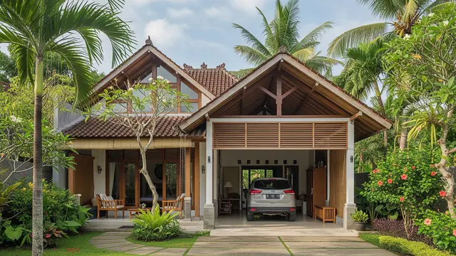 Carport Semi Terbuka yang Tidak Mudah Panas/AI Generated