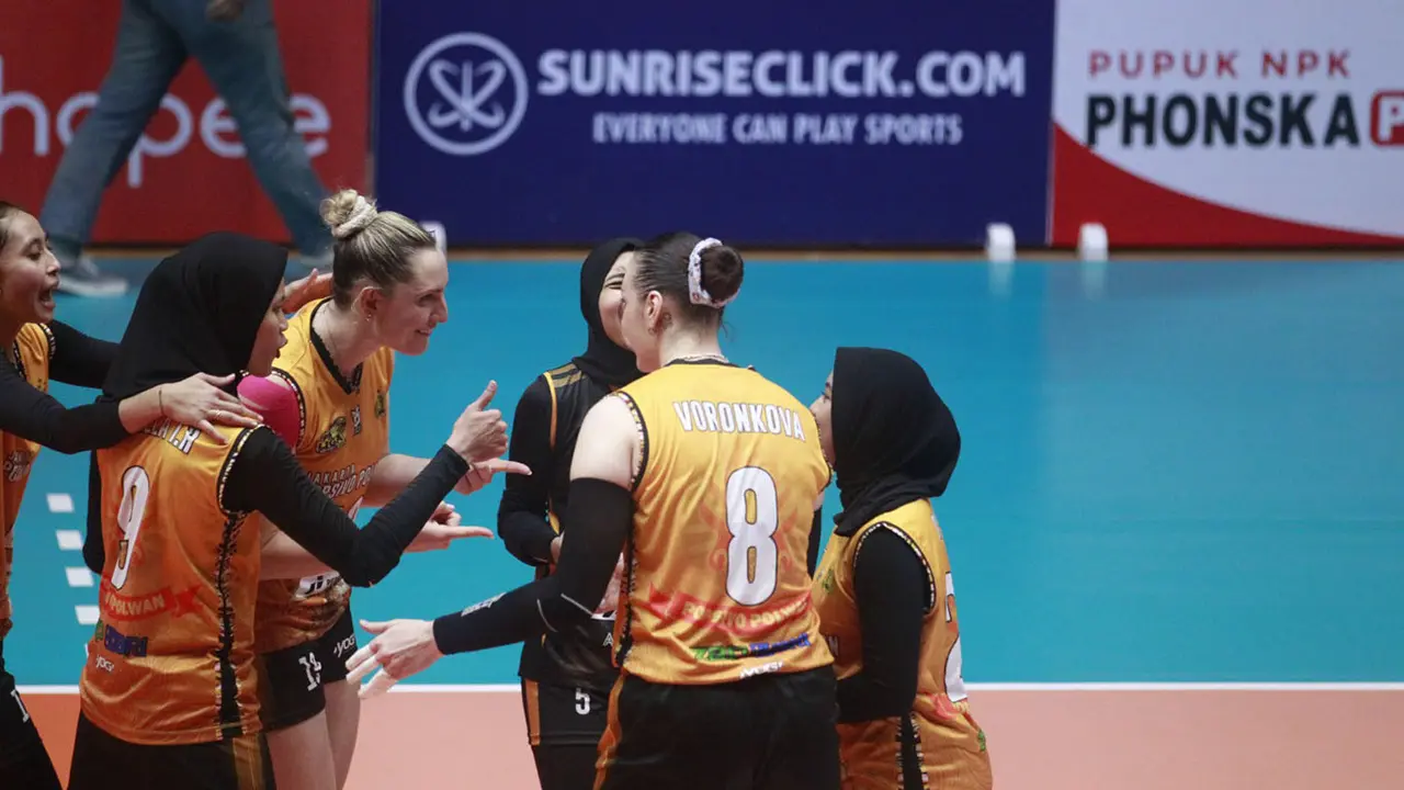 Foto: Luar Biasa! Belum Terkalahkan, Ini Dia Daftar 7 Kemenangan yang Ditorehkan Jakarta Popsivo Polwan di PLN Mobile Proliga 2024