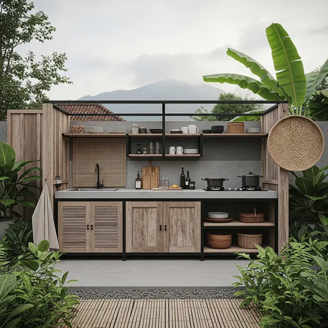 Model Dapur Nuansa Pedesaan Modern Sederhana