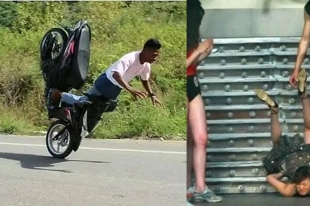 10 Momen Apes Orang Terjatuh Waktu di Jalan Ini Bikin Kasihan