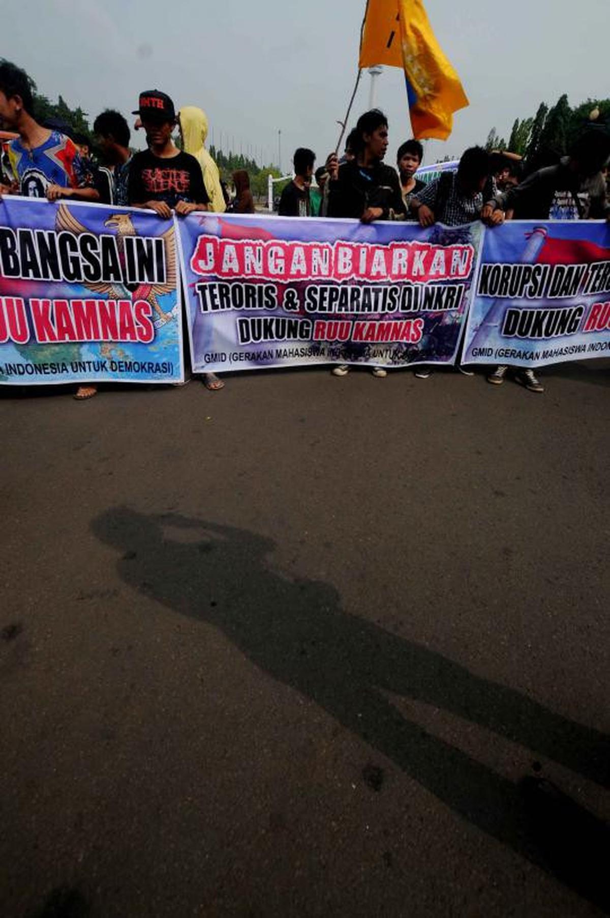 Demo mahasiswa dukung RUU Kamnas