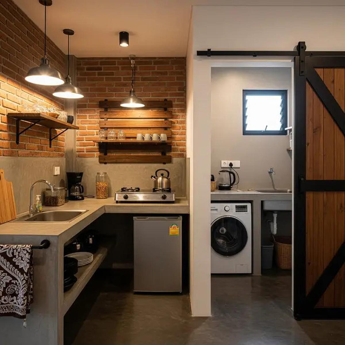 9 Model Dapur Mungil 1,5x2 Meter Rumah Type 21 yang Menyatu dengan Ruang Laundry