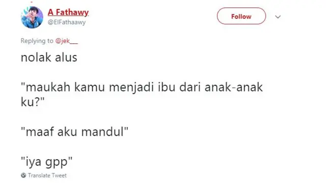 6 Cuitan Kocak Nolak Halus, Bikin Hati Perih