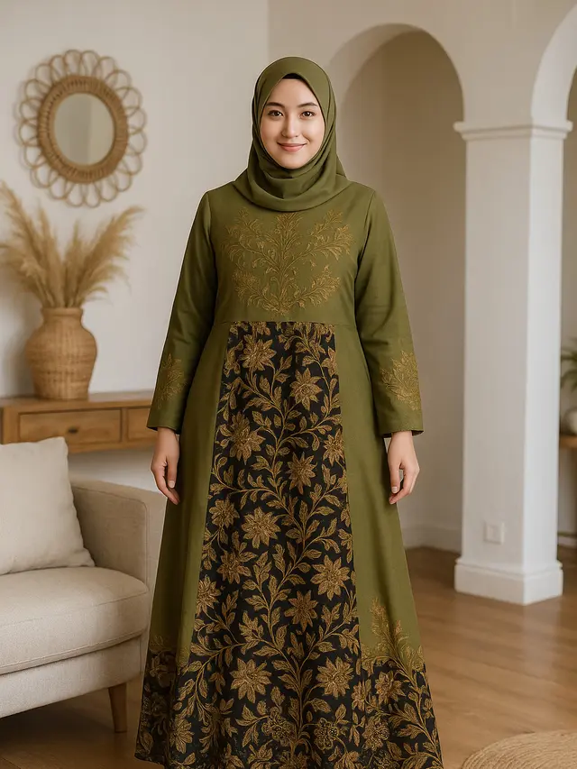 7 Model Gamis Batik Jumbo Terbaru, Nyaman dan Elegan untuk Tampil Pede di Segala Acara