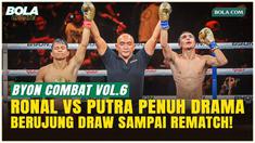 Duel panas kembali mewarnai panggung Byon Combat Showbiz Vol. 6 yang digelar di Tennis Indoor Senayan, Jakarta, Sabtu (22/10/2025). Partai puncak antara Ronal Siahaan vs Putra Abdullah tak menghasilkan pemenang, memaksa duel ditunda untuk rematch. Ha...