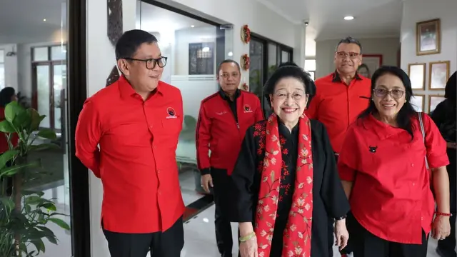 Ketua Umum Megawati Soekarnoputri hari ini memimpin rapat Dewan Pimpinan Pusat (DPP) PDI Perjuangan di Sekolah Partai, Lenteng Agung, Jakarta Selatan, Rabu (1/7/2026).