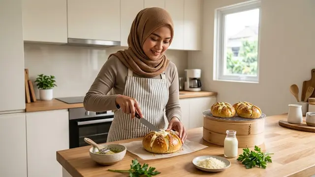 Resep Bread Garlic Cheese Korea