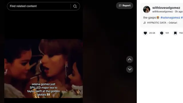 Potongan video percakapan Selena Gomez dan Taylor Swift yang viral. [Foto: TikTok/withloveselgomez]