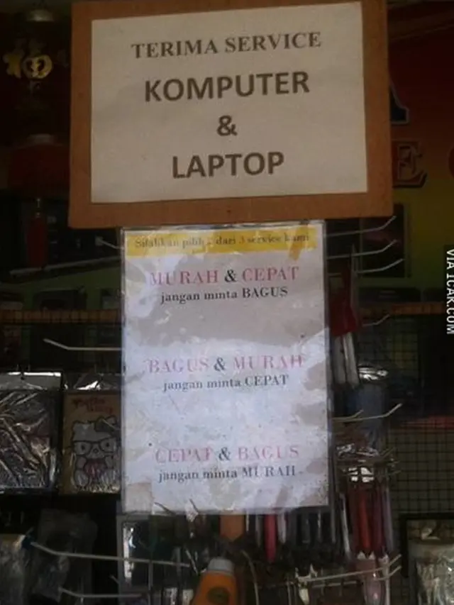 6 Tulisan Kocak Terima Servis Ini Bikin Tepuk Jidat