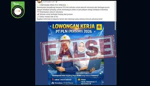 Cek Fakta: Tidak Benar Pendaftaran Lowongan Kerja PLN Lewat WhatsApp
