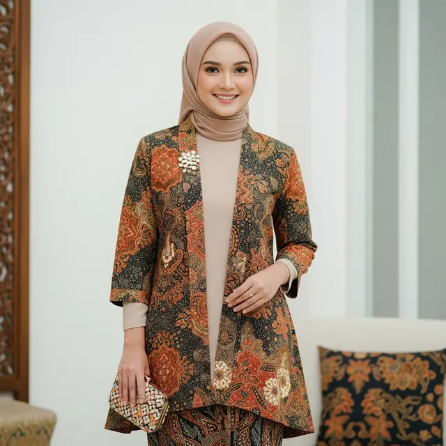 Model Batik Wanita untuk Lebaran (Image by Gemini AI)