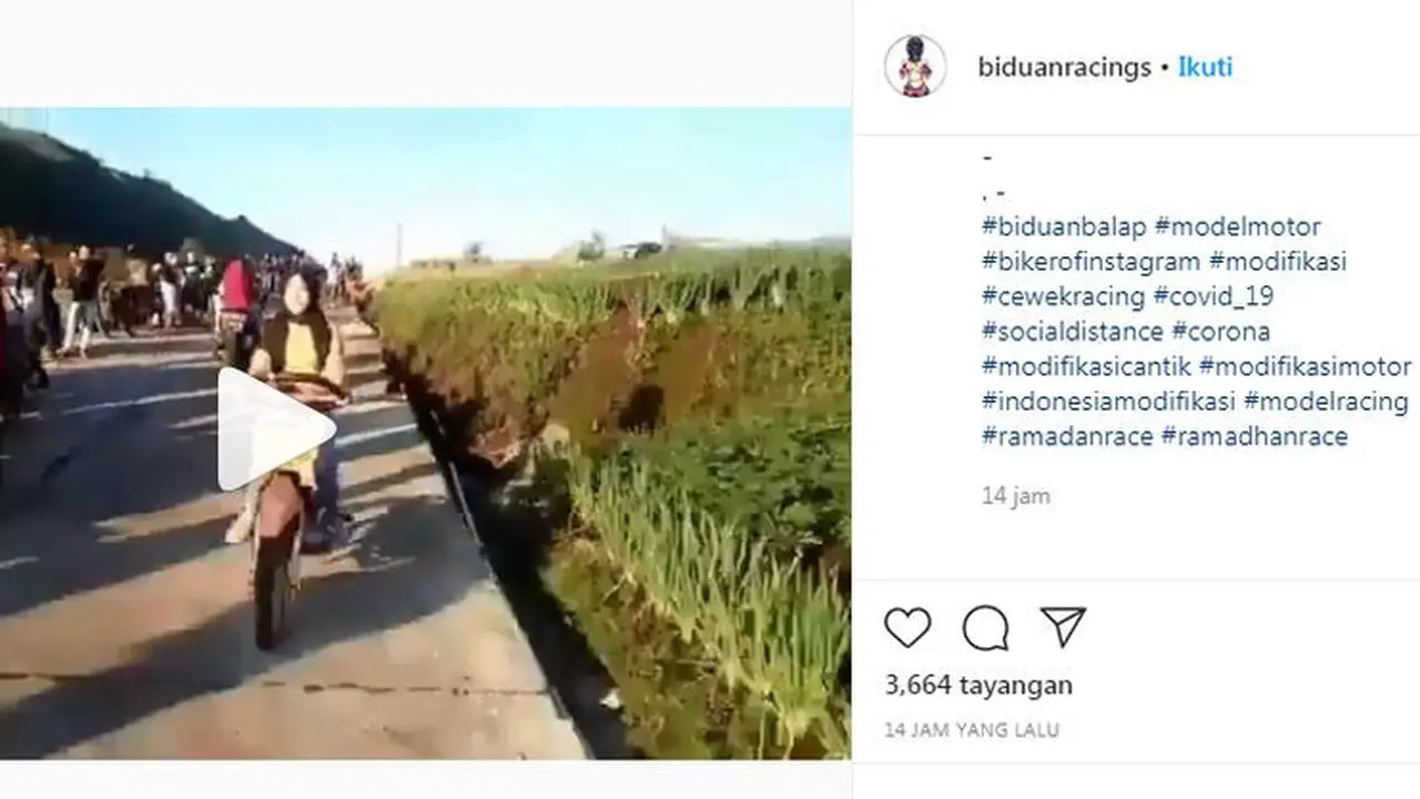 Motor Pakai Setang Berbentuk Setir Juga Jadi (Instagram @biduanracings)
