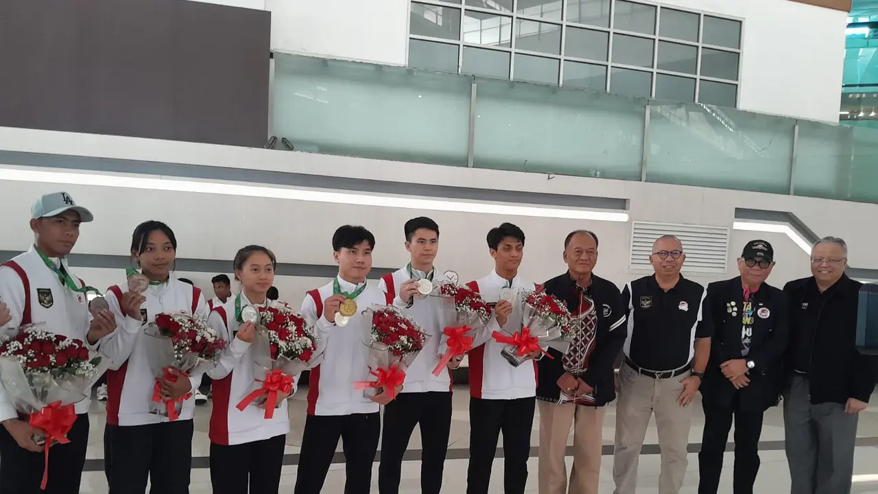 Kepulangan timnas wushu dari kejuaraan dunia di Brasil