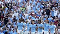 Berkat hasil ini, Manchester City pun untuk sementara berhak memuncaki klasemen Premier League dengan poin 6, sedangkan Bournemouth menduduki posisi delapan dengan poin 3. (AP/Jon Super)