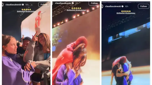 Billie Eilish Diajak Naik ke Panggung Coachella Justin Bieber. (Instagram/ claudiasulewski)