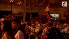 Ratusan ribu demonstran memenuhi kota Barcelona,  untuk menentang rencana para pemimpin separatis mendeklarasikan kemerdekaan Catalonia