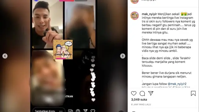 Niko Al Hakim Dituding Lakukan Pelecehan Seksual Saat Saat Live di Instagram