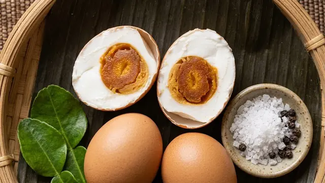 Telur asin yang masir dan berminyak
