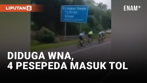 VIDEO: Duh, Rombongan Pesepeda Nekat Masuk ke Jalan Tol