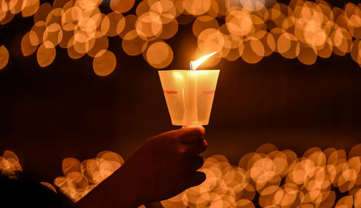Kota Surabaya ditunjuk sebagai tuan rumah perayaan Natal Nasional 2023 pada Rabu, 27 Desember 2023. Gereja Bethany di Jalan Nginden Intan Timur I menjadi lokasi perayaannya. (Juni KRISWANTO/AFP)