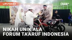 Unik! 4 Pasangan Pengantin Nikah di Atas Motor Trail