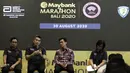 Presiden Direktur Maybank, Taswin Zakaria, saat konfrensi pers lomba lari Maybank Marathon 2020 di Sentra Senayan, Jakarta, Rabu (5/2). Gelaran Maybank Marathon ke-9 ini diadakan di Bali.(Bola.com/Yoppy Renato)