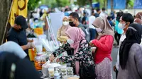 Suasana pasar takjil di kawasan Perkotaan Banyuwangi. (Istimewa)