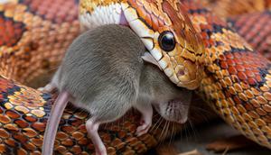 Ular makan tikus/ Ilustrasi AI