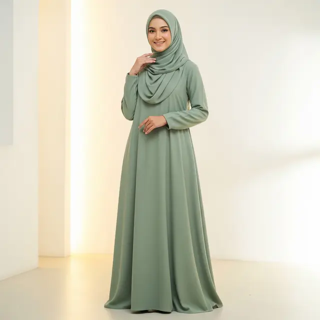 9 Model Gamis Simple Polos Elegan Anti Bau, Tampil Anggun Bebas Khawatir