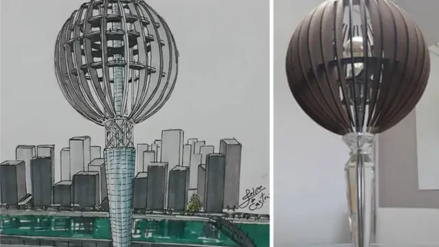 Pria Ini Buat Sketsa Bangunan Terinspirasi Dari Benda Di Sekitar, 6 Hasilnya Bikin Takjub. (Sumber: Instagram/felipedecastro.arq)