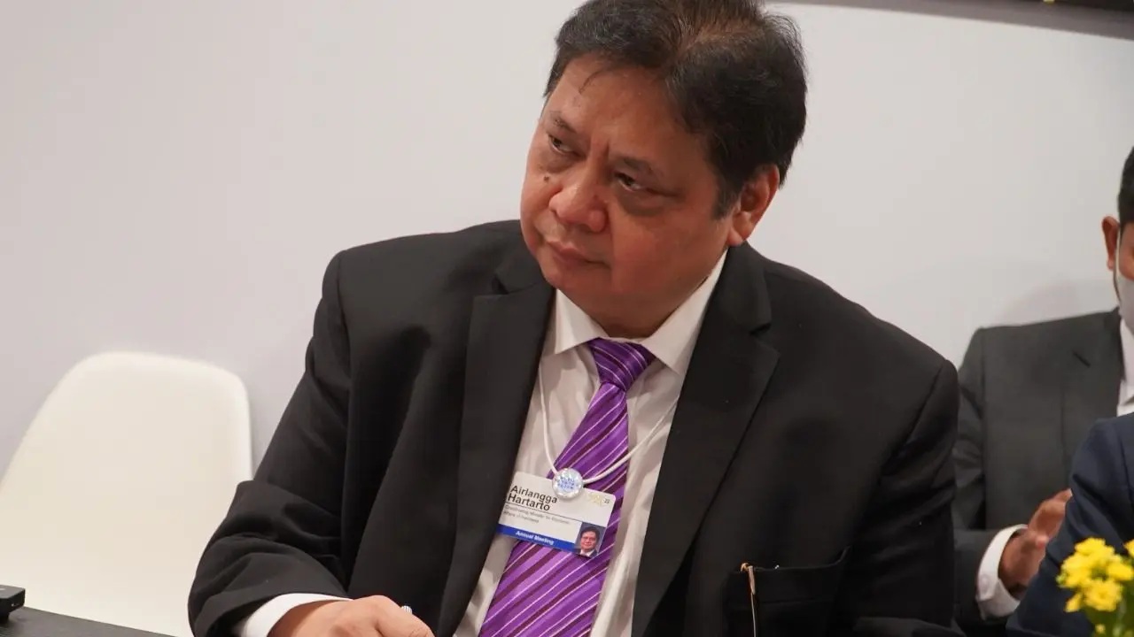 Menteri Koordinator Bidang Perekonomian Airlangga Hartarto dalam jamuan makan malam bertema “A Digital ASEAN for All” World Economic Forum Annual Meeting (WEFAM) 2022. (Dok Kemenko Perekonomian)