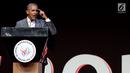 Presiden AS ke-44, Barack Obama saat berpidato dalam acara 4th Congress of Indonesian Diaspora di Kota Kasablanka, Jakarta, Sabtu (1/7). Kongres Diaspora Indonesia dihadiri 9.000 orang dari 55 negara seluruh dunia. (Liputan6.com/Johan Tallo)