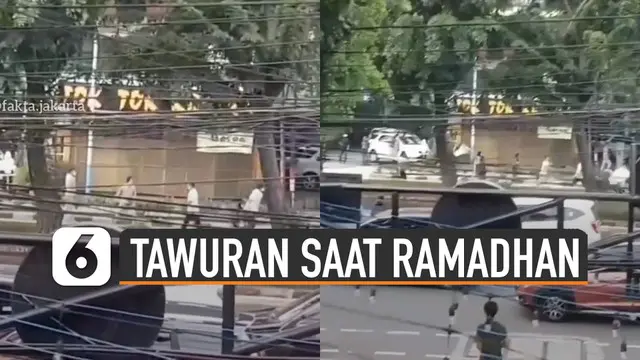 VIDEO: Viral Tawuran Antar Dua Kelompok Pemuda Terjadi Walau di Bulan Ramadhan